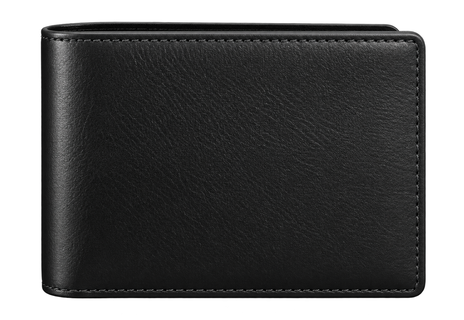 Black stitched leather wallet